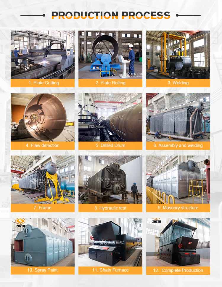 Boiler Capacity 10TPH Coal Fired Chain Grate Boiler