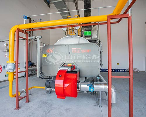 Gas condensing steam boiler