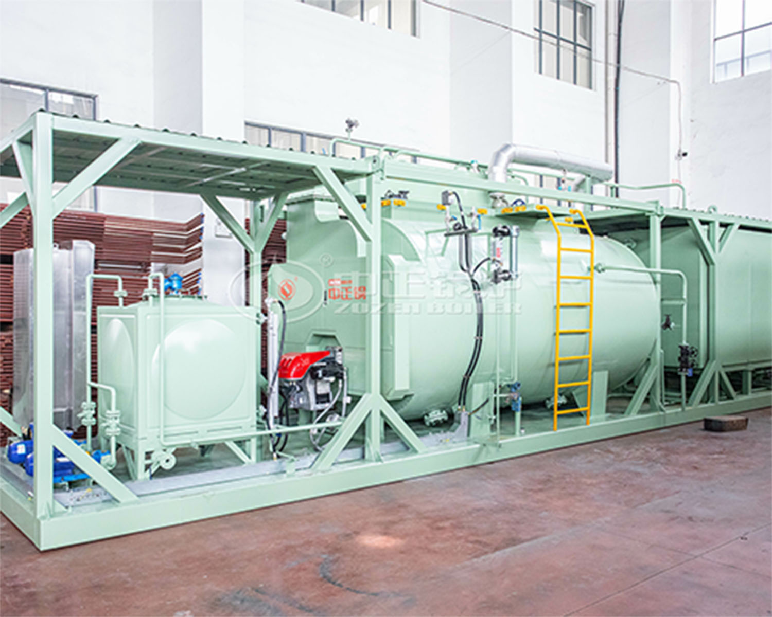 Skid-mounted boiler